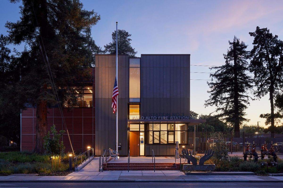 The new Palo Alto Fire Station No. 3. Shah Kawasaki Architects.